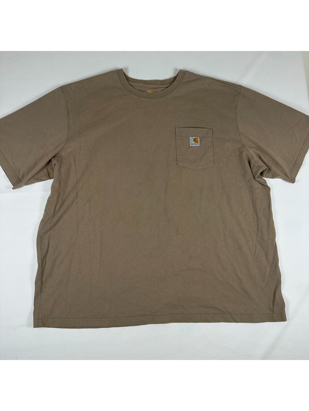 Carhartt Mens 3XL Tan Original Fit Pocket Tee Short Sleeve Workwear T-Shirt